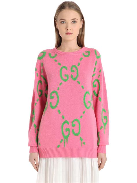 gucci green sweater|gucci pink and green sweater.